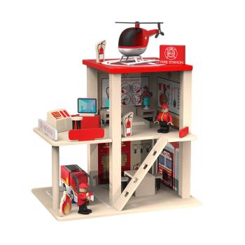 Großhandel B2B Feuerwache Rollenspiel Spielzeug aus Holz
